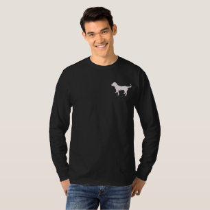 Camiseta Silhueta longa escura do laboratório do preto da