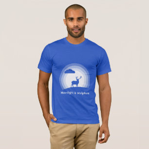 Camiseta Silhueta Majestosa de Veado sob a Luz Lunar Estilo