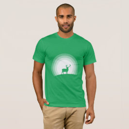 Camiseta Silhueta Majestosa de Veado sob Luz Lunar