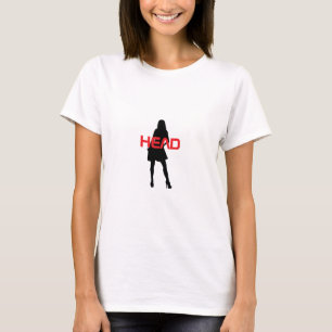 Camiseta Silhueta na moda RedHead com Texto Negrito