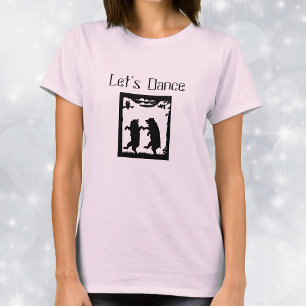 Camiseta Silhueta Preta de Ursos de vamos
