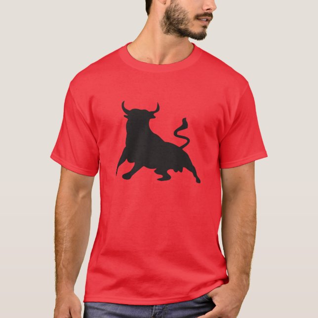 Camiseta Silhueta que funciona com a espanha dos touros (Frente)