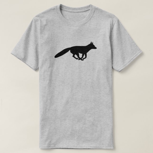 Camiseta Silhueta Raposa em Execução (Frente do Design)