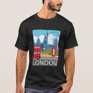 Camiseta Silhueta retro de marcos de Londres
