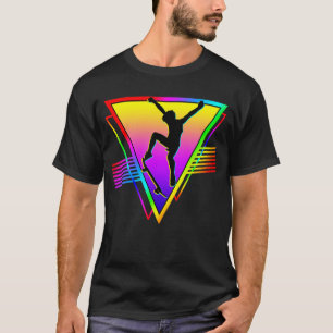 Camiseta Silhueta Retro de Skate Skater
