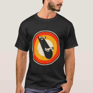 Camiseta Silhueta Retro de Skate Skatista Skate