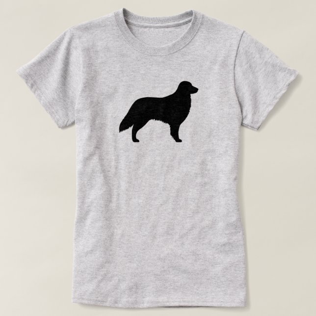 Camiseta Silhueta revestida lisa do Retriever (Frente do Design)
