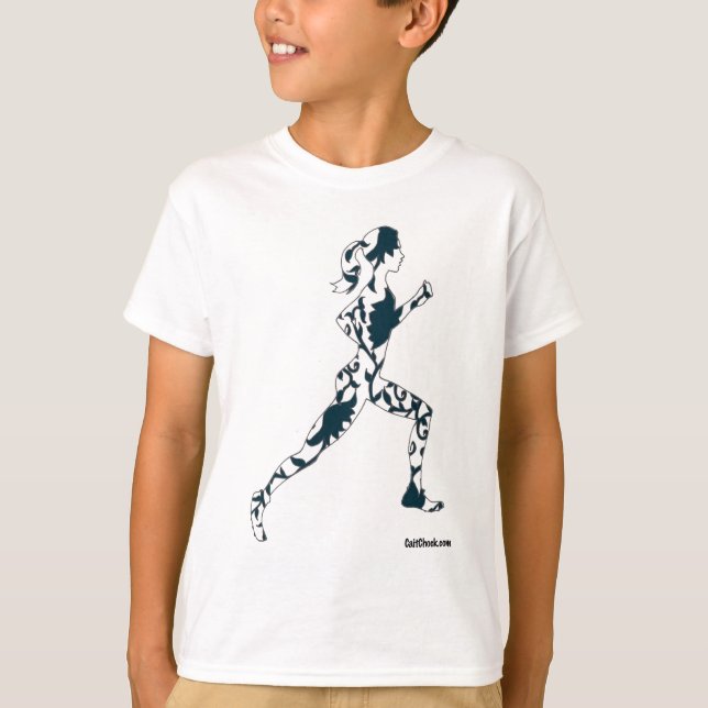 Camiseta Silhueta Running - floral (Frente)