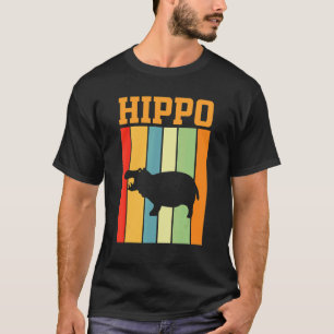 Camiseta Silhueta Sombra Hippo Em Cores Retrovisores