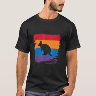 Camiseta Silhueta Sombra Quokka com Sinalizador Colorido