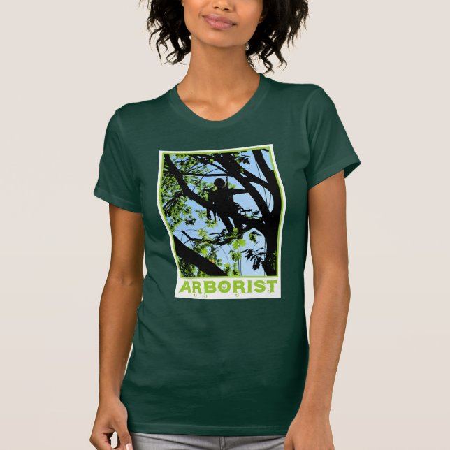 Camiseta Silhueta tremenda para trepadeiras: Arborista (Frente)