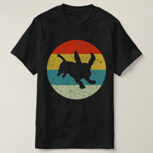 Camiseta silhueta vintage retro basset hound 70s