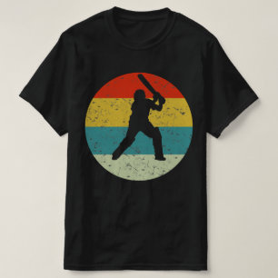 Camiseta silhueta vintage retro cricket 70s