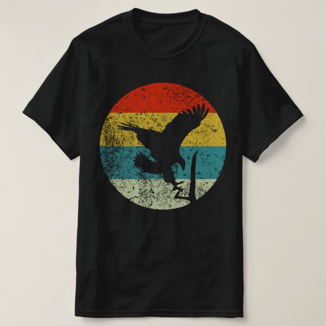 Camiseta silhueta vulture retro vintage 70s (Frente do Design)