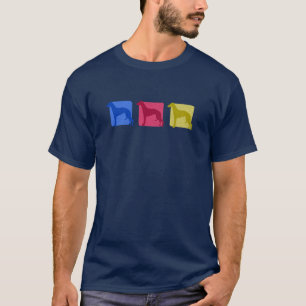 Camiseta Silhuetas coloridas de Whippet