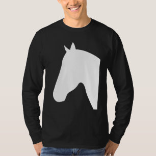 Camiseta Silhuetas de Cabeça de Cavalo Cavalos Cavalgada Eq