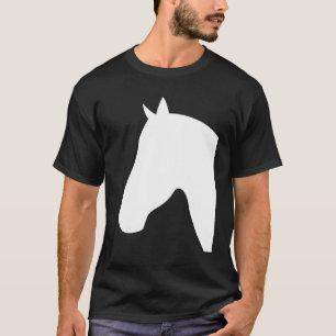 Camiseta Silhuetas de Cabeça de Cavalo Cavalos Cavalgando E
