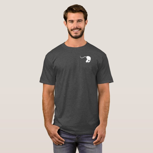 Camiseta Silhuetas de Rato Escuro (Frente Completa)