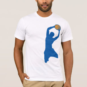 Camiseta silhuetas do basquetebol