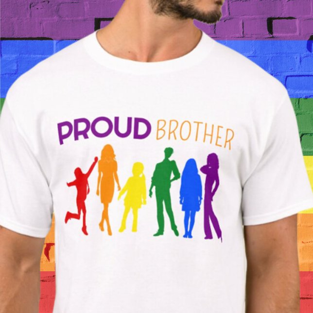 Camiseta Silhuetas Orgulho gay do IRMÃO orgulhosas (Criador carregado)