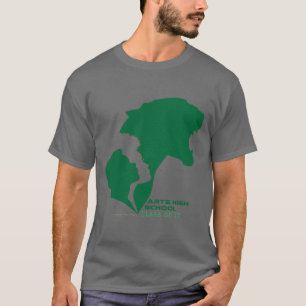 Camiseta Silhuetas verdes para Segundos graus de artes pers