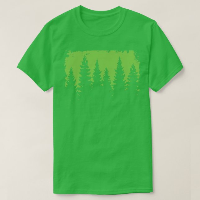 Camiseta Silhuette da floresta (Frente do Design)