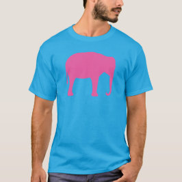 Camiseta Silhuette de elefante rosa