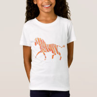 Silhuette de Zebra Laranja e Branca