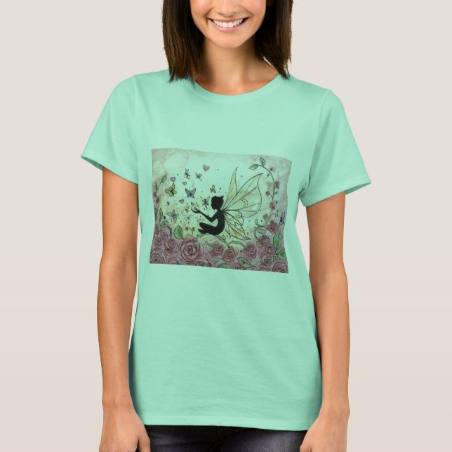 Camiseta Silhuette e Rosas (Frente)