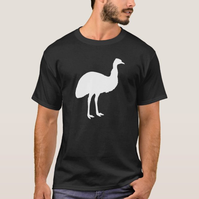 Camiseta Silhuette Emu preto-e-branco (Frente)