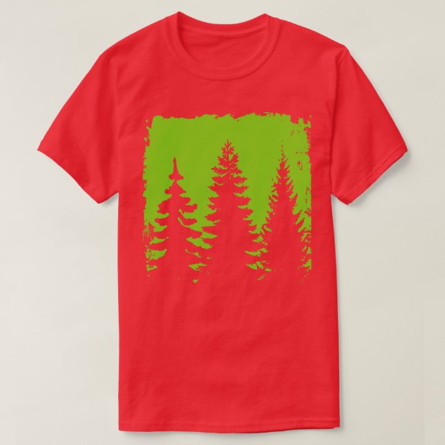 Camiseta Silhuette florestal 7 (Frente do Design)