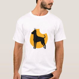 Camiseta Silhuette of a Dobermans