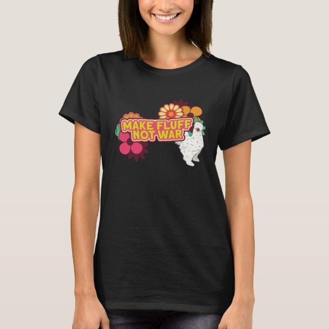 Camiseta Silkie Chicken Farm Make Fluff Not War Chinese Sil (Frente)