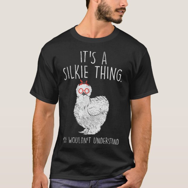 Camiseta Silkie Chicken galinha engraçada (Frente)