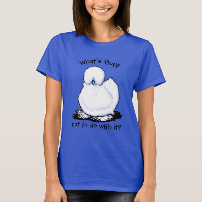 Camiseta Silkie Chicken Humor KiniArt T-Shirt (Frente)