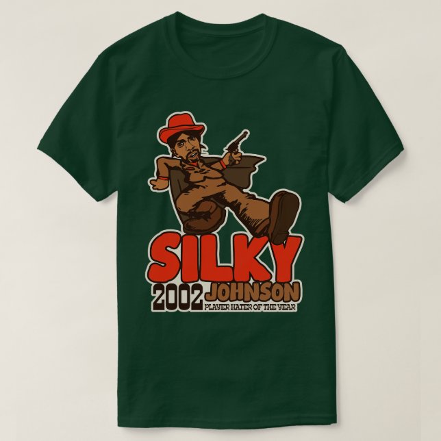 Camiseta Silky Johnson Pimp Walk Playa Hater Ball (Frente do Design)