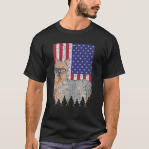 Camiseta Silky Terrier Patriotic Dog USA Orgulho Americano