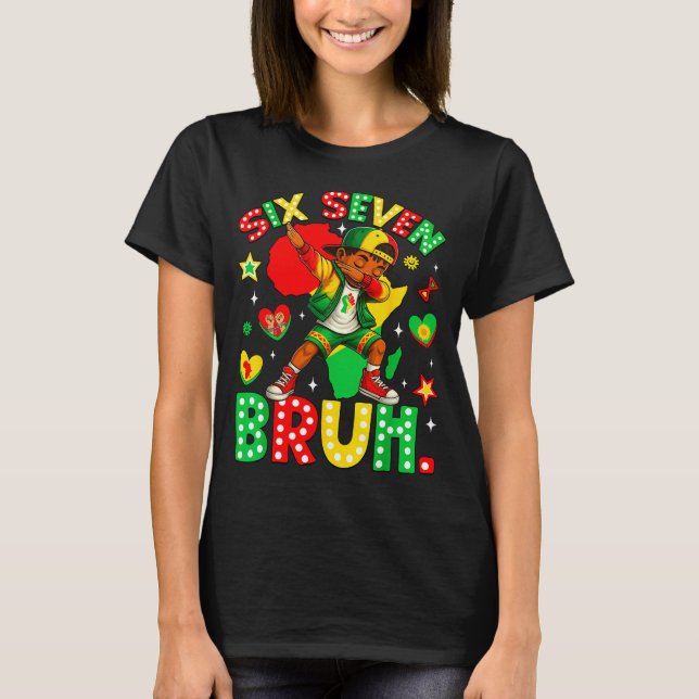 Camiseta Silly Bruh History Dabbing 67 African American Sev (Frente)