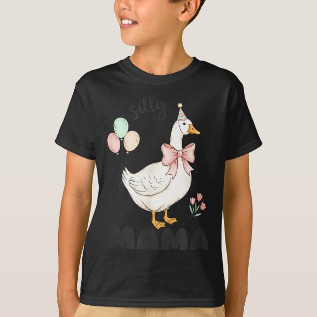 Camiseta Silly Mama Goose Mom Birthday Party Family Matchin (Frente)