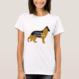 Camiseta silo german shepherd preto e bronzeado