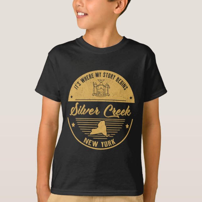 Camiseta Silver Creek New York Its Where My Story Begins  (Frente)