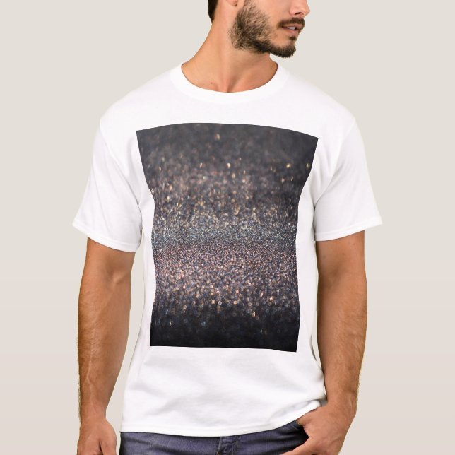 Camiseta Silver Glitter: Natal Preto (Frente)