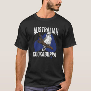 Camiseta Silver Kookaburra Austrália Mapa Laughin Australia