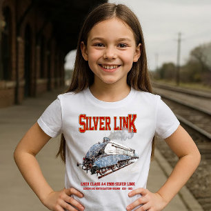 Camiseta Silver Link - LNER Classe A4 2509 Trem a Vapor Loc