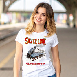 Camiseta Silver Link - LNER Classe A4 2509 Trem a Vapor Loc
