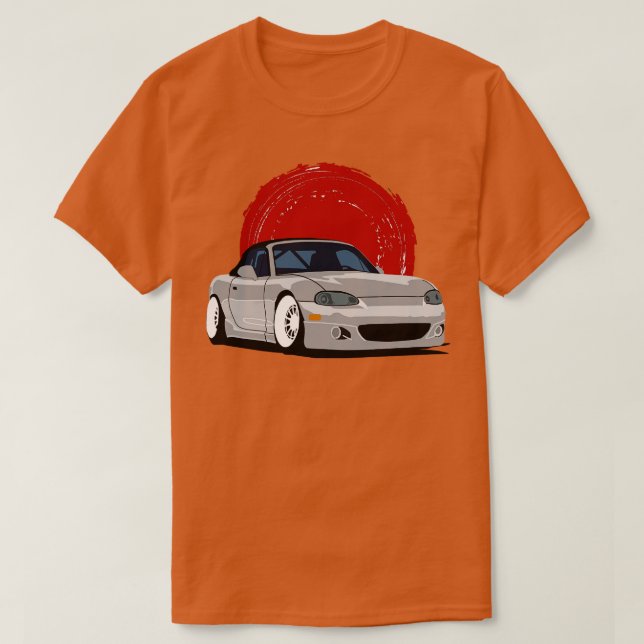 Camiseta Silver Mazda Miata NB (Frente do Design)