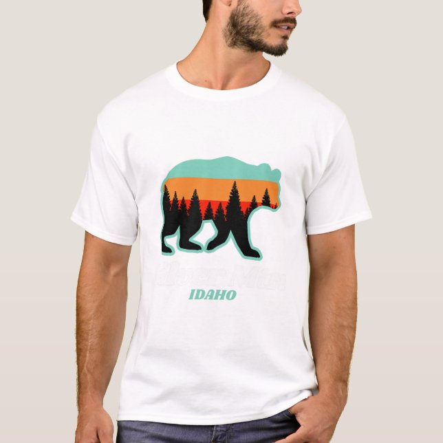 Camiseta Silver Mountain Idaho - Urso de Snowboard (Frente)