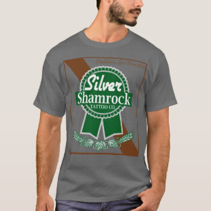 Camiseta Silver Shamrock Tattoo Company estilo PBR