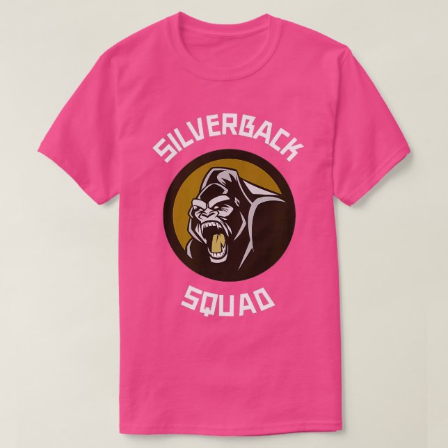 Camiseta Silverback Gorilla Monkey Squad (Frente do Design)