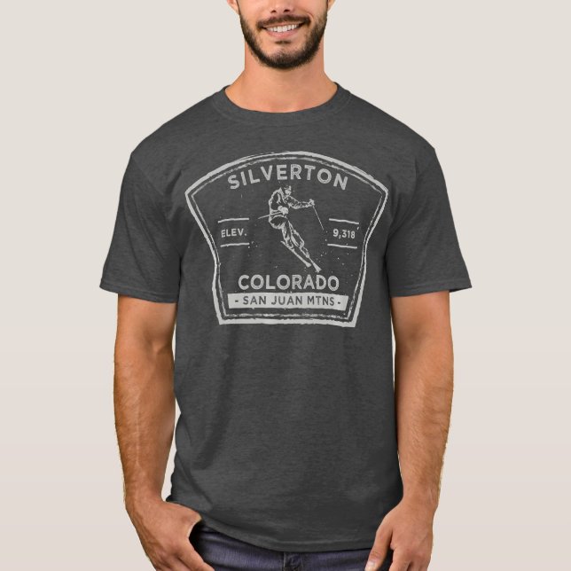 Camiseta Silverton Colorado Snow Skiing (Frente)